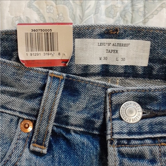 Levi’s denim jeans Gusset Taper size 30 NWT Levi’s altered - Picture 8 of 15